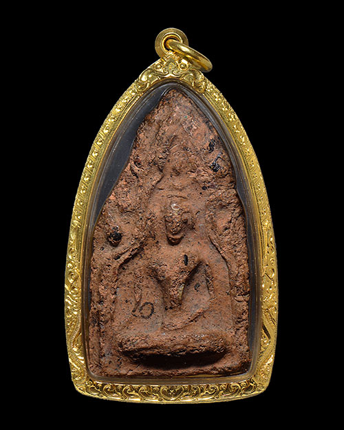 พระขุนแผนพลายคู่ตัดเดี่ยว กรุบ้านกร่าง จ.สุพรรณบุรี พิมพ์หน้าเทวดาซุ้มเส้นคู่ มีหน้าตา เนื้อดิน สภาพ