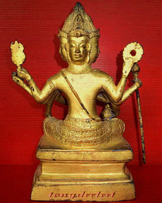 รูปหล่อบูชาพระพรหม ยุคเก่า หน้าตัก 5 นิ้ว สวยมากค่ะ