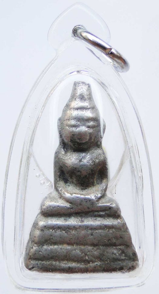 พระพุทธปางสมาธิ ประทับนั่งฐานสูง เนื้อแก่เงิน