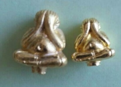 ปิดตาชินบัญชรมงคลโสฬส เนื้อทองคำ ก้นเดือย