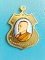 ล็อกเก็ต เหรียญอาร์ม  เนื้ออัลปาก้า  หลวงตาบุญหนา รุ่น ทานบารมี ปี 2544 มีจาร เกศา จีวร (เคาะเดียว)