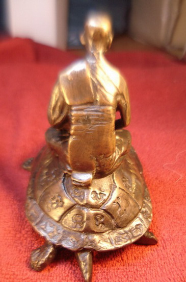 เต่าบูชา/เนื้อโลหะผสมนะวะโลหะองค์ใหญ่หายาก////พระบูชาเต่าหลวงปู่หลิวเนื้อนะวะรมดำแท้ๆจัด