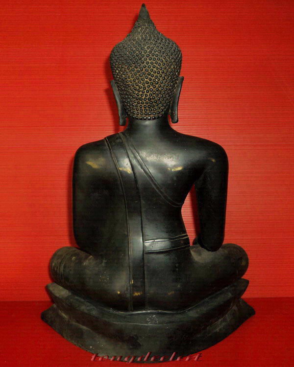 พระพุทธรูปบูชาศิลปะอู่ทอง วัดแหลมทอง จ.กาญจนบุรี ปี 2515 ใต ฐานดินไทย สวยมากค่ะ