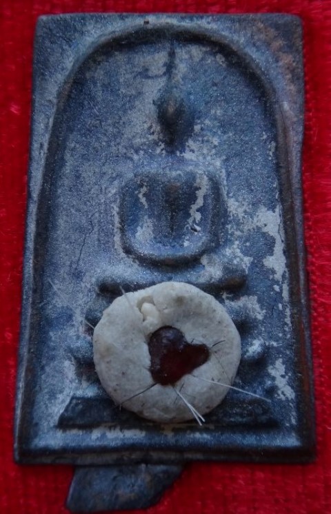 สมเด็จหล่อโบราณรุ่นแรก หลวงพ่อสม วัดโพธิ์ทอง ติดผงอิทธิเจ เก ศา พลอย ปิด550(ราคาจอง700)