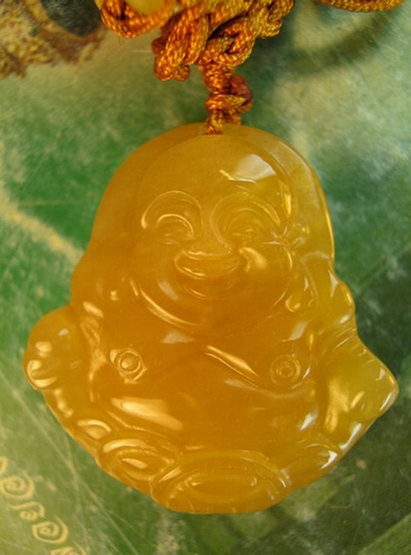 หยกทองเสก3วาระวัดไตรมิตรและวัดสุทธารามพร้อมสร้อยคอเชือกถัดย่อขยายขนาดได้