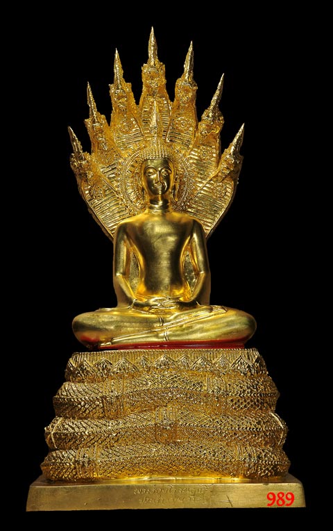 พระบูชาพระร่วงโรจนฤทธิ์ วัดพระปฐมเจดีย์ หน้าตัก 7 นิ้ว ปิดทอง