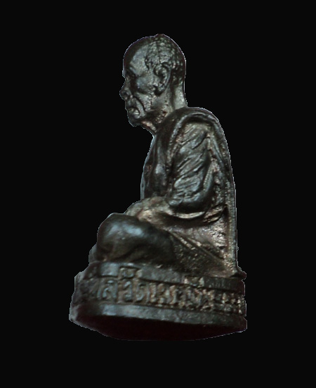 รูปหล่อ หลวงพ่อผล วัดเชิงหวาย  เนื้อนวะโลหะ  ปี 38