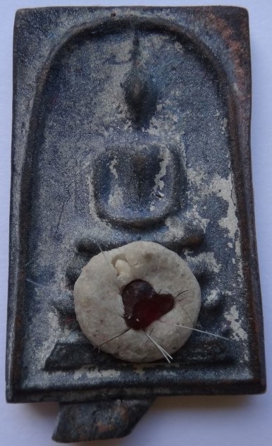 สมเด็จหล่อโบราณรุ่นแรก หลวงพ่อสม วัดโพธิ์ทอง ติดผงอิทธิเจ เก ศา พลอย ปิด450(ราคาจอง700)