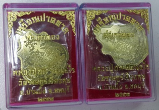 	 เหรียญปาดตาลหลวงปู่ฮกวัดมาบลำบิด เนื้อฝาบาตรลงยาโค๊ต ก กรรมการ 2เหรียญ