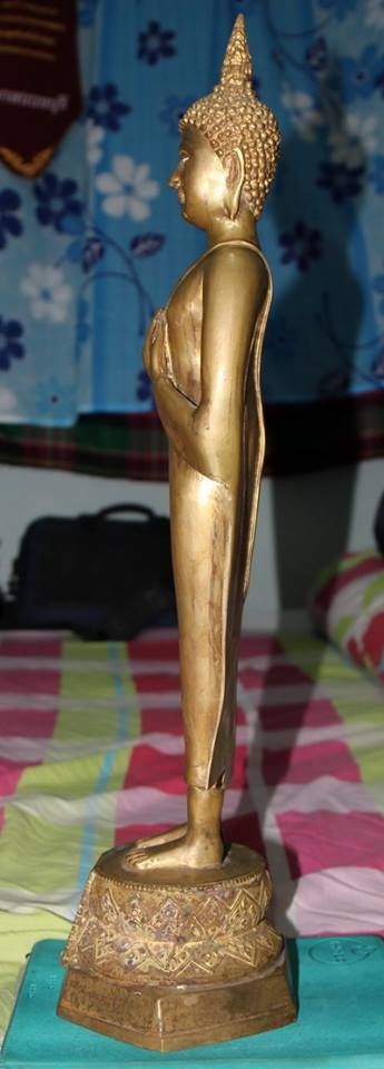 พระบูชาปางรำพึง เนื้อทองหลือง