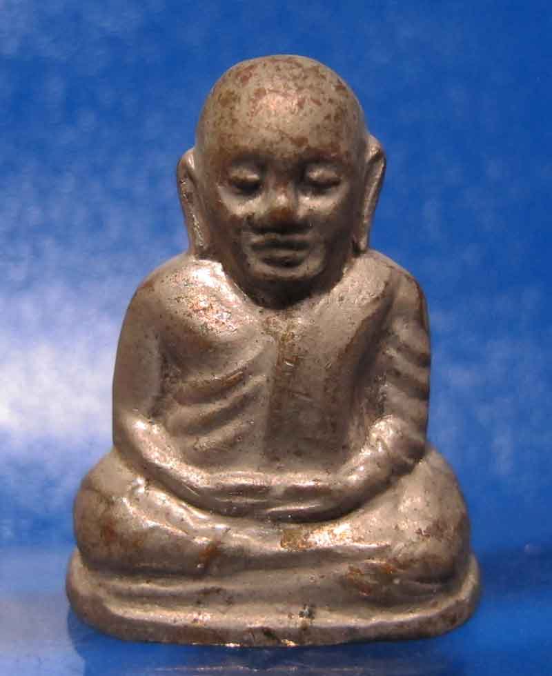 รูปหล่อ หลวงพ่อเงิน เนื้อทองเหลือง ชุบนิเกิ้ล  ไม่ทราบที่