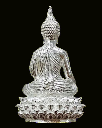 กริ่งอุดมทรัพย์ หลวงปู่จื่อ พนฺธมุตฺโต เนื้อเงิน ก้นทองคำ หมายเลข 1 สวยๆพร้อมกล่อง
