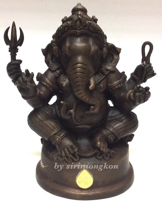 พระพิฆเนศ ปางนั่งบรมครู รุ่นครบรอบ100 ปี กรมศิลปากร ขนาดบูชา หน้าตัก 4 นิ้วครึ่ง No.949