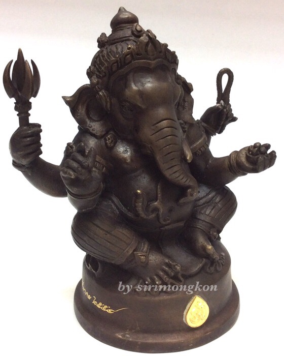 พระพิฆเนศ ปางนั่งบรมครู รุ่นครบรอบ100 ปี กรมศิลปากร ขนาดบูชา หน้าตัก 4 นิ้วครึ่ง No.949