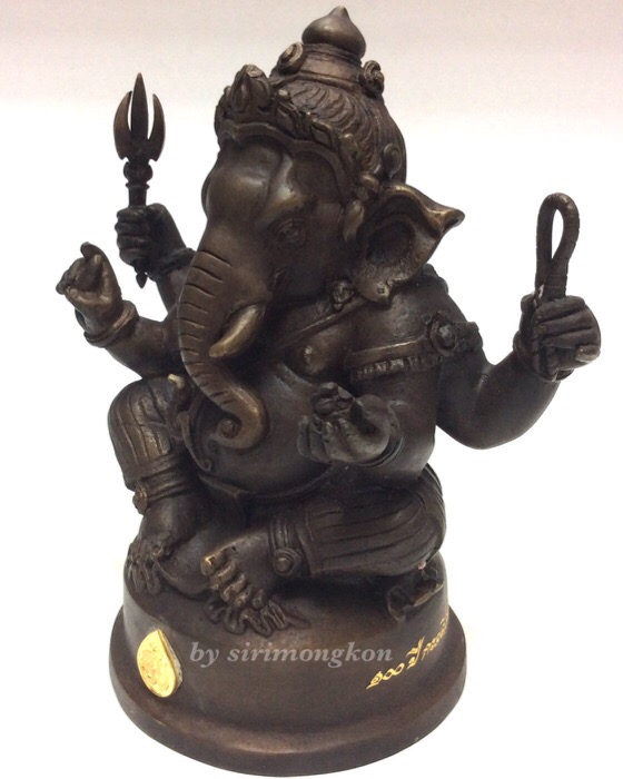 พระพิฆเนศ ปางนั่งบรมครู รุ่นครบรอบ100 ปี กรมศิลปากร ขนาดบูชา หน้าตัก 4 นิ้วครึ่ง No.949