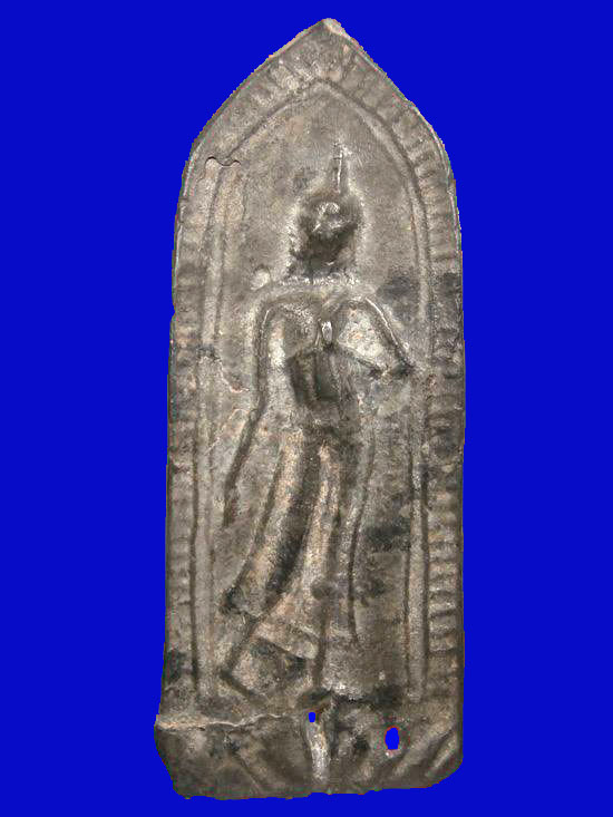 พระลีลาหลังเข็ม เนื้อชินเงิน กรุวัดชุมนุมสงฆ์ จ.สุพรรณบุรี สภาพสวยกริ๊บ รองแชมป์งาน จ.ระยอง