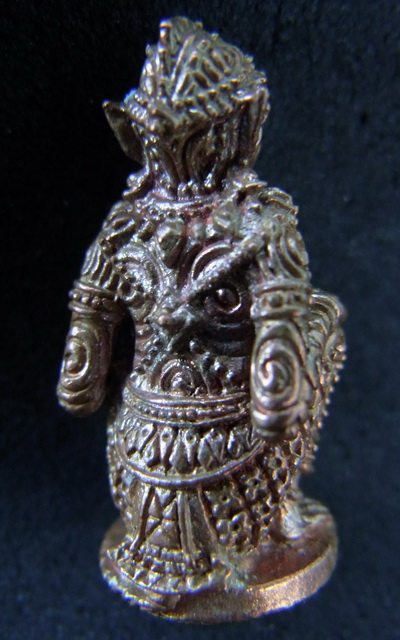 หนุมารมหาปราบไตรจักร เนื้อชนวนทองแดงอุดผงพราย เลข 5012