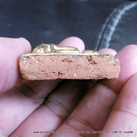 พระเจ้าสิบชาติ พระแผงตัดเดี่ยว กรุวัดกระชาย อยุธยา ปางสมาธิ ตัดเดี่ยว ลงรักปิดทองจากกรุ สวยสมบูรณ์