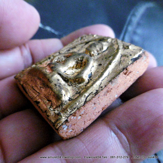 พระเจ้าสิบชาติ พระแผงตัดเดี่ยว กรุวัดกระชาย อยุธยา ปางสมาธิ ตัดเดี่ยว ลงรักปิดทองจากกรุ สวยสมบูรณ์