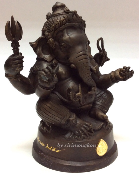 พระพิฆเนศ ปางนั่งบรมครู รุ่น100 ปี กรมศิลปากร ขนาดบูชา หน้าตัก 4 นิ้วครึ่ง No.3319