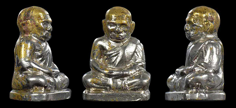 รูปหล่อ หลวงพ่อเงิน วัดบางคลาน จ.พิจิตร 2515 ออกวัดท้ายน้ำ พิมพ์หน้ายักษ์ ก้นอุ