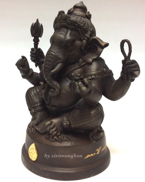 พระพิฆเนศ ปางนั่งบรมครู รุ่น 100ปี กรมศิลปากร ขนาดบูชา หน้าตัก 4 นิ้วครึ่ง เนื้อโลหะผสม No.3239