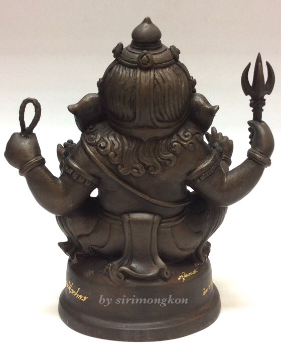 พระพิฆเนศ ปางนั่งบรมครู รุ่น 100ปี กรมศิลปากร ขนาดบูชา หน้าตัก 4 นิ้วครึ่ง เนื้อโลหะผสม No.3239