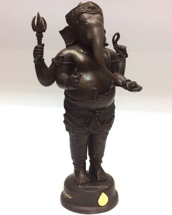 พระพิฆเนศ ปางยืนประทานพร รุ่น 100 ปี กรมศิลปากร ขนาดบูชา สูง 10.5 นิ้ว เนื้อโลหะผสม No.2800