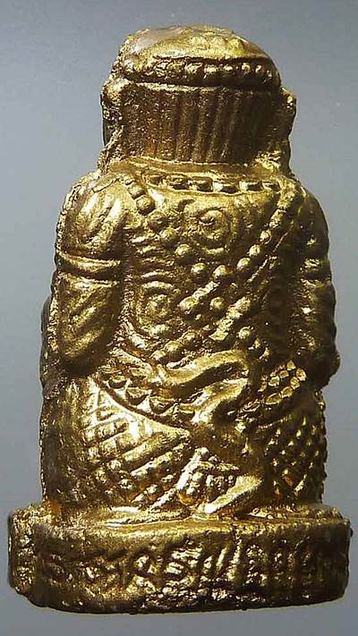  หนุมานทาทอง  เนื่อผงชมภูนุช ปี 43 ออกวัดซับลำไย หลวงปู่หมุนปลุกเสก  พร้อมบัตรรับรองพระแท้