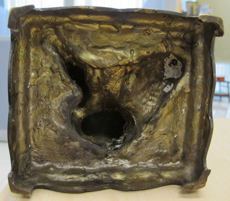 พระบูชาหลวงปู่สรวง หน้าตัก 5 นิ้ว เนื้อโลหะผิวมันปู 