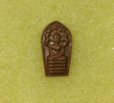 พระปรกใบมะขาม หลวงปู่โต๊ะ เนื้อทองแดง หลังยันต์นะ ปี 2521 