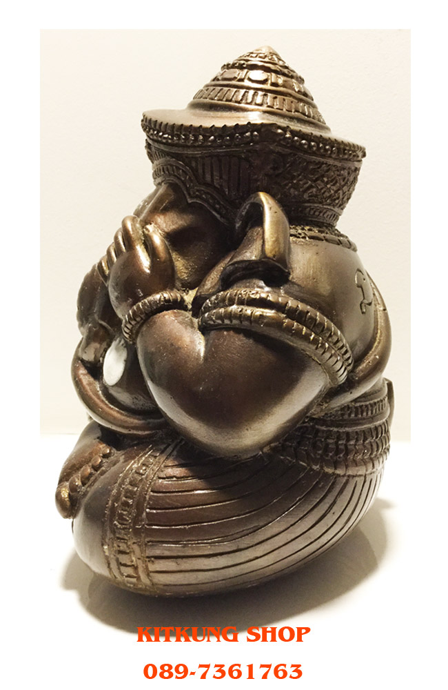 พระพิฆเนศปางอ้อมจักรวาล หลวงปู่หงษ์ พรหมปัญโญ ขนาดบูชา ๕ นิ้ว