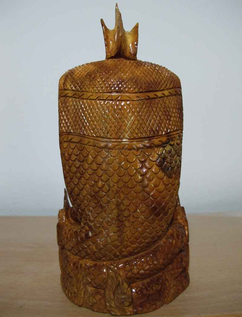 พระบูชาไม้แกะสลัก พิมพ์ พระนาคปรก ศิลป์สวย ขนาด หน้าตัก 4 นิ้ว