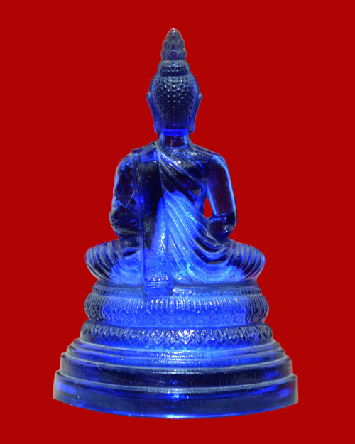 พระบูชา4.5นิ้ว พระแก้วมรกต วัดโปรดเกศ 2497 หน้าอินเดีย สีน้ำเงิน สภาพสวยมาก ไม่มีร้าวครับ