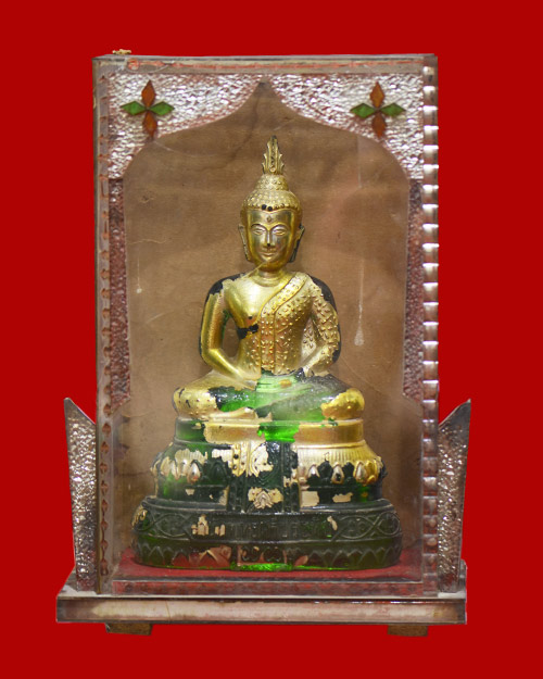 พระบูชา5นิ้ว พระแก้วมรกต พิธี25 พุทธศตวรรษ เนื้อสีเขียว สำนักพุทธศรีประทีป บล็อกJAPAN สภาพสวยมาก