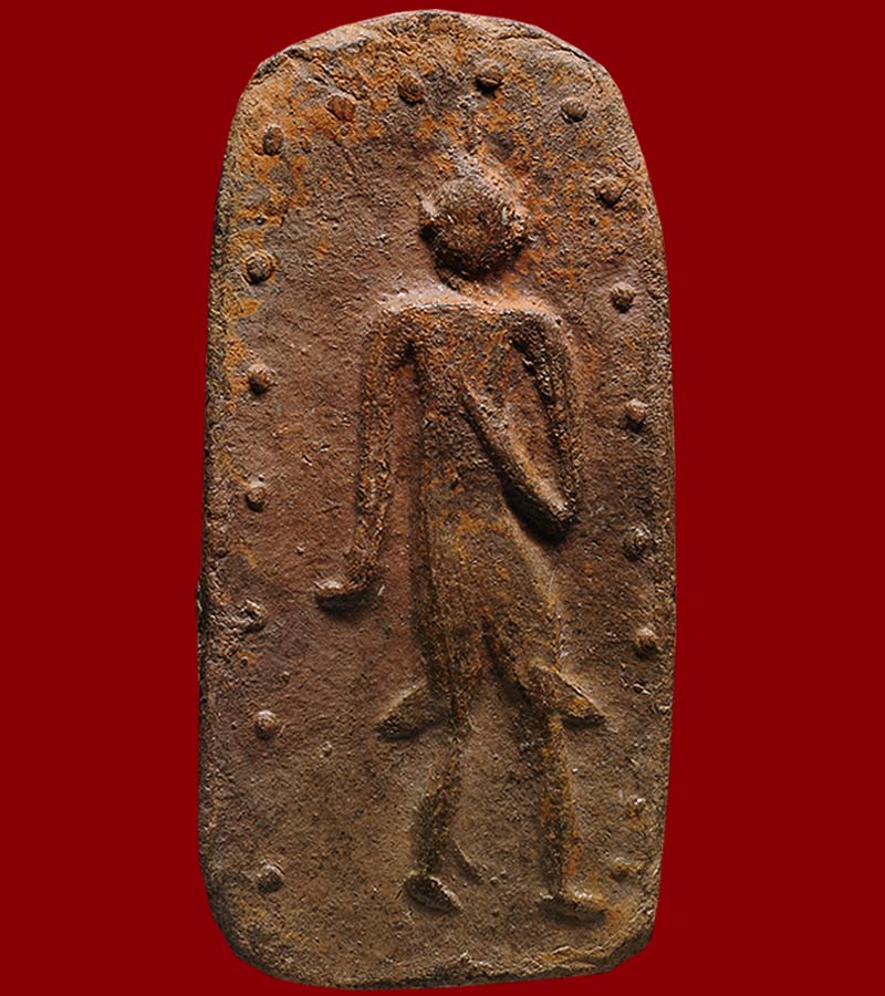  พระปางลีลาข้างเม็ด เนื้อดินเผา  หลวงพ่อคล้ำ วัดบางระกำ อำเภอบางเลน จังหวัดนครปฐม