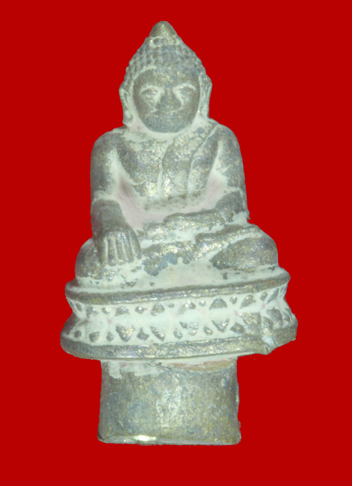 รูปหล่อโบราณ (ยอดธง) เนื้อทองระฆัง หลวงพ่อสำเร็จศักดิ์สิทธิ์ สระบุรี ปี ๒๕๕๕ หมายเลข 108