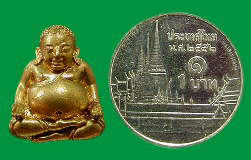 พระสังกัจจาย รุ่นรับทรัพย์ วัดหนองกรับ (ไตรมาส 54) .เนื้อชนวน ลอยองค์แบบไม่มีฐาน .....เคาะแรก    