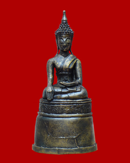 พระบูชา3นิ้ว พระเชียงรุ้ง สภาพล้างผิวมาครับ