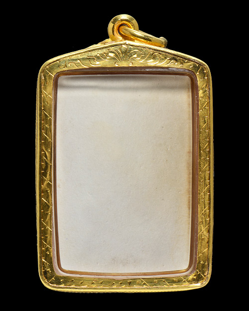 รูปกระจก หลวงพ่อจง วัดหน้าต่างนอก จ.อยุธยา 2495+เลี่ยมทอง+บัตรรับรองครับ