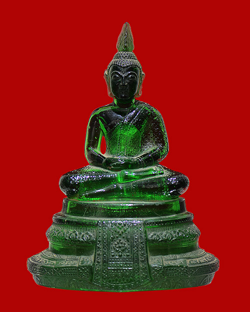 พระบูชา5นิ้ว พระแก้วมรกต วัดโปรดเกศ 2497 สีเขียว สภาพสวยมาก ไม่มีร้าวครับ