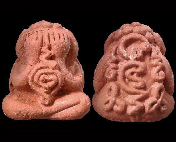 พระปิดตาเนื้อผงชมพูนุช หลวงปู่หมุน ออกวัดซับลำใย ปี43 พิธี มหาสมปรารถนา สภาพสวย เดิมๆ