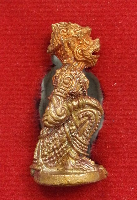 หนุมานปราบไตรจักร เนื้อทองแดง ก้นอุดผง หลวงพ่อสาคร ปลุกเสกเดี่ยว และแช่น้ำว่าน 9 วัน 9 คืน No.