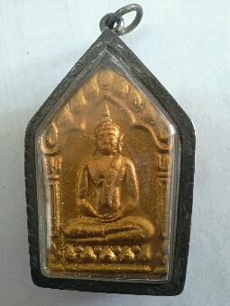 ขุนแผนฯ รุ่นผ้าป่า ปี 46 หลวงพ่อสาคร พิมพ์ใหญ่ ทาทอง เนื้อชมพู ตะกรุดเงินคู่