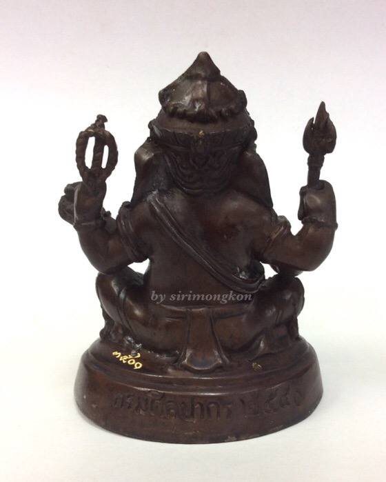 พระพิฆเนศ กรมศิลปากร ปี50 ขนาดบูชา หน้าตัก3นิ้ว สูง4.5นิ้ว"ใต้ฐาน อุดพระพิฆเนศ เนื้อผงว่าน ปี50" 