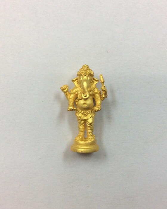 พระพิฆเนศ รุ่นสำริด สำเร็จ สมปรารถนา ที่ระลึกสร้างพระพิฆเนศองค์ใหญ่ เนื้อกะไหล่ทอง กล่องเดิม 