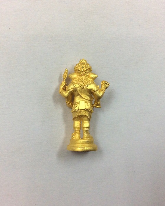 พระพิฆเนศ รุ่นสำริด สำเร็จ สมปรารถนา ที่ระลึกสร้างพระพิฆเนศองค์ใหญ่ เนื้อกะไหล่ทอง กล่องเดิม 