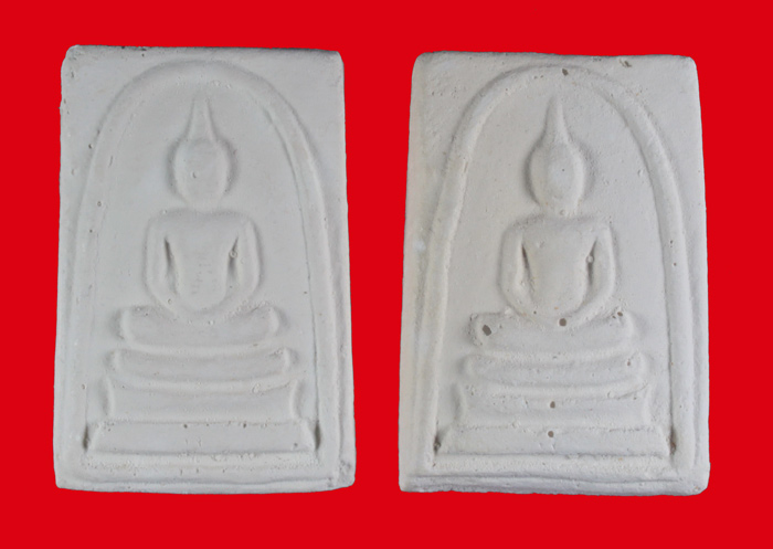 พระสมเด็จเนื้อผงพุทธคุณ ผสมปูน หลวงปู่ดู่ วัดสะแก พระนครศรีอยุธยา 2 องค์ 2