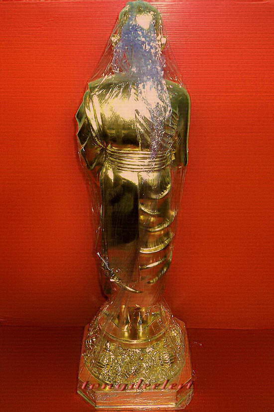 รูปหล่อบูชาหลวงปู่หลิว รุ่นค้ำเงิน ค้ำทอง มหาเศรษฐี พิมพ์กรรมการพิเศษปิดทอง