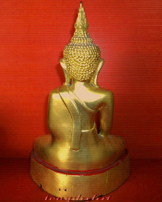 พระบูชาหลวงพ่อโต วัดหลักสี่่ จ.สมุทรสาคร หน้าตัก 6 นิ้ว ปิดทองค่ะ